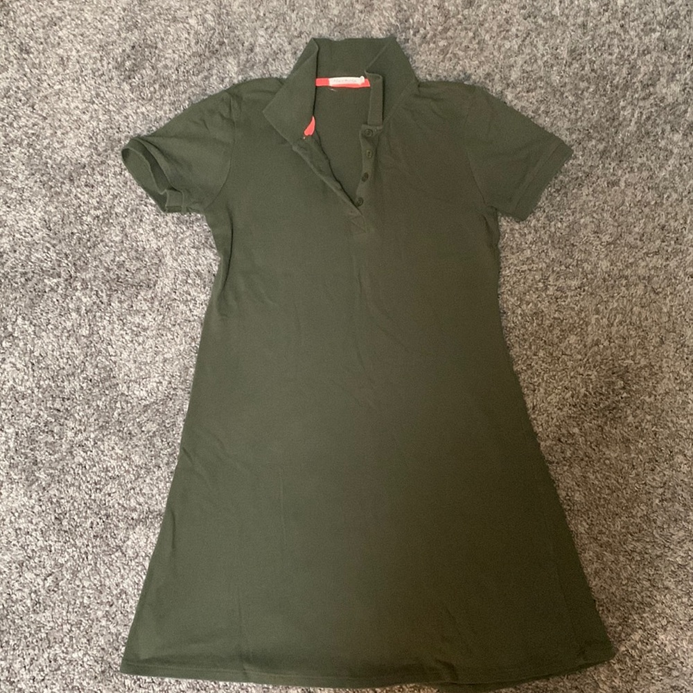 Green polo style dress